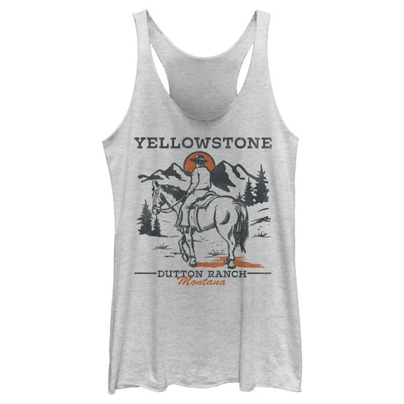 Women's Yellowstone Cowboy John Dutton Ranch Montana Racerback Tank Top