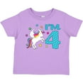thumbnail image 3 of Inktastic I'm Four Unicorn 4th Birthday Boys or Girls Toddler T-Shirt, 3 of 5