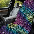 thumbnail image 4 of XYZCANDO Rainbow Glitter Leopard Print Car Seat Towel Cover Breathable for Swimming Gym Beach, Washable Easy Care Towel Seats Cover Dirt Repellent, 4 of 11