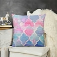 thumbnail image 2 of YINGXI  Seamless Pattern Throw Pillow Cover Pink Teal and Purple Colorful Creative Decoration Pillow Case 24x24in, 2 of 5
