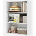 thumbnail image 6 of Premium Engineered Wood Office Shelves, Wide Bookshelf with Three Wooden Shelves, Storage Bookshelf for Classroom, Bedroom, White, 6 of 12