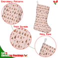 thumbnail image 5 of Christmas Stockings,Pink Christmas Gingerbread House Pattern Stockings Christmas,14.8'' Xmas Stockings,Christmas Party Favors,Christmas Party Decorations,Christmas Stockings Personalized, 5 of 5