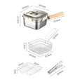 thumbnail image 4 of Shoreew Stainless Steel Deep Fryer 5-in-1 Fryer Steamer Baker Strainer Portable Outdoor Cooking Pot with Basket, 4 of 6