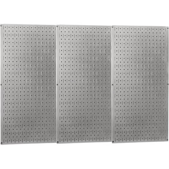 Industrial Metal Pegboard - Galvanized Metal - Three 16 x 32 in. Panels - Model No. 35-P-3248GV