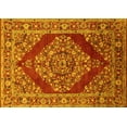 thumbnail image 1 of Ahgly Company Machine Washable Indoor Rectangle Oriental Yellow Industrial Area Rugs, 2' x 5', 1 of 4
