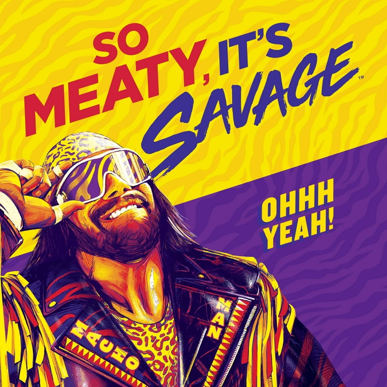 (4 pack) Slim Jim Savage Smoked Meat Sticks, Original Flavor, High Protein, 3.0 oz.