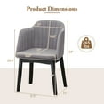 thumbnail image 3 of Gymax 2PCS Modern Dining Chairs Upholstered Velvet Accent Chairs w/ Curved Backrests, 3 of 8