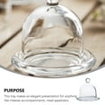 thumbnail image 3 of 1 Set Dessert Dish Glass Tray with Transparent Lid Fruit Plate Food Container, 3 of 9