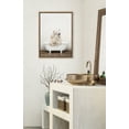 thumbnail image 5 of Kate and Laurel Sylvie Mother and Baby Polar Bear in Rustic Bath Framed Canvas Wall Art by Amy Peterson Art Studio, 18x24 Gold, Modern Fun Decorative Bathtub Wall Art for Home Décor, 5 of 6