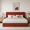 Terracotta Red, variant on VELOCAVA King Size Bed Frame with Lift Up Storage, Velvet-Look Upholstered Wingback Platform Bed with Vertical Channel Headboard, No Box Spring Needed, Hydraulic Storage, Terracotta Red