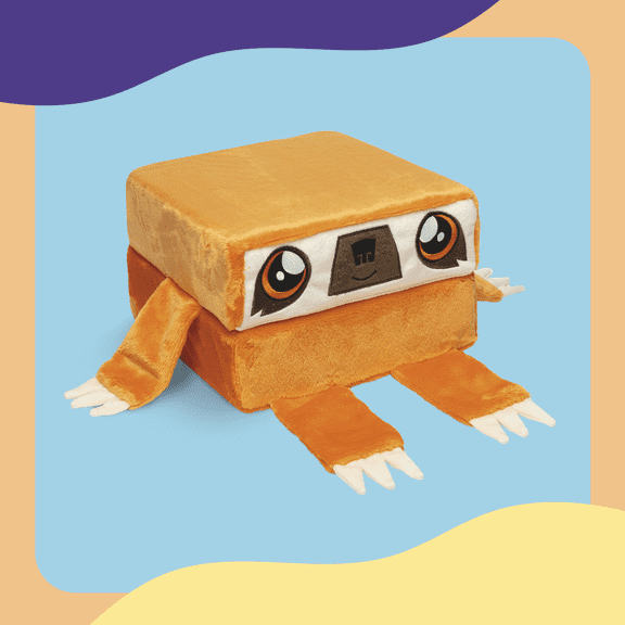 Pillow Cube Kids Orange Sloth