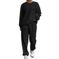 thumbnail image 2 of Ashirexll Womens Winter Outfits Outfits for Womens Ribbed Knit Loose Casual Two Piece Set Comfortable Daily Outfit, 2 of 7