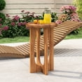 thumbnail image 2 of Gymax 14'' Round Mahogany Accent Table Farmhouse End Table w/ Round Tray Top, 2 of 10