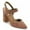 Brown, variant on YDN Women Pointed Toe Strappy Buckled Pumps Ankle Strap High Chunky Heels Dressy Dance Party Sandals Size 10 Brown
