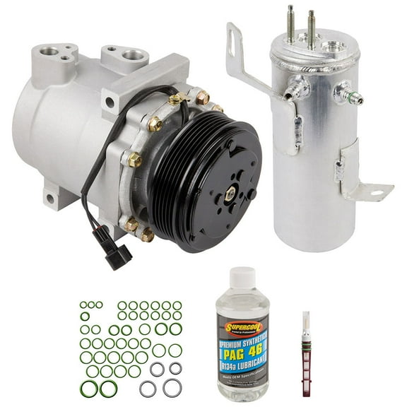 AC Compressor & A/C Repair Kit For Ford Explorer Mercury Mountaineer V8 2006 2007 2008 2009 2010 w/o Rear AC - BuyAutoParts