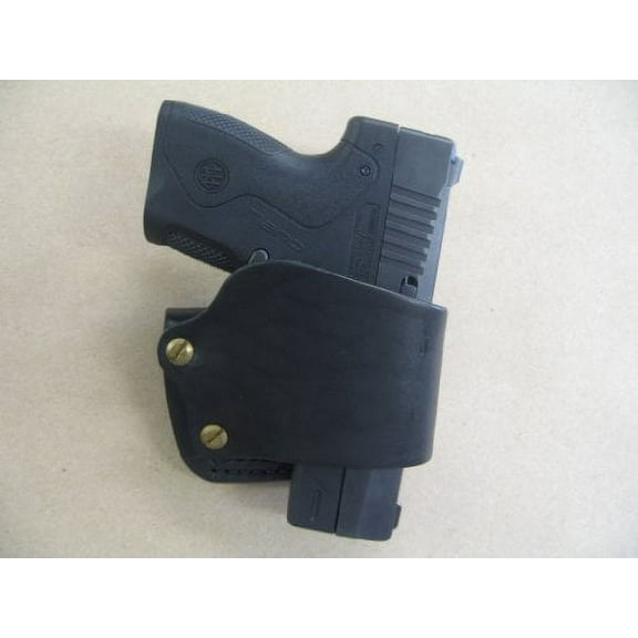 Beretta Nano, Ruger LC9, Springfield XDS Leather Belt Slide Holster Black - USA