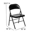 thumbnail image 5 of Emma + Oliver 4 Pack Double Braced Black Metal Folding Chair, 5 of 13