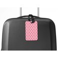 thumbnail image 5 of WIRESTER Rectangle PU Leather Luggage Tags for Travel Suitcase Baggage 4.05 x 2.83 inches - Pink Hearts Pattern, 5 of 7