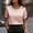 Beige, variant on Womens Tops Elegant Beaded Round Neck Short Sleeve Tee Spring Summer Shirts for Women Beige L