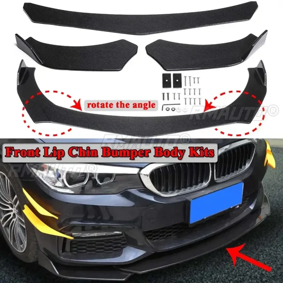 F80 Car Front Bumper Lip Chin Bumper Spoiler Splitter For BMW F30 F80 M3 F82 M4 3-Series 320i 325i 330i 335i 340i Exterior Part