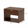 thumbnail image 4 of Set of 2 Hanging Nightstand with Open Shelf, Wall-mounted Wood Floating End Table for Bedroom Living Room, Walnut, 4 of 8
