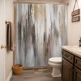 thumbnail image 3 of Abstract Shower Curtain - Water Repellent Fabric Shower Curtains Washable, Impressionist Artwork Vertical Paint Streaks Decorative Polyester Cloth Bathroom Curtains Modern Bath Decor 36"x72", 3 of 8
