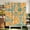 Botanical Floral Geometric, variant on Fall Shower Curtain, Rustic Autumn Pumpkins Wood Barn Door Sunflowers Thanksgiving Harvest Farmhouse Bathroom Decor, Waterproof Cloth Fabric Bath Curtain with Hooks 72 x 72 inch