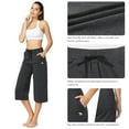 thumbnail image 7 of BALEAF Womens Pants Yoga Capris Training Work Running Joggers Casual Summer Cotton Pants with Pocketed Charcoal Size XL, 7 of 7