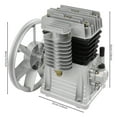 thumbnail image 2 of Air Compressor Pump, Industrial 2HP 2.2KW 250L/min Air Compressor, Twin Cylinder Piston Pump Air Compressor Head Pump Head, 2 of 14