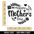 thumbnail image 2 of Happy Mother's Day Heart Shaped Flower Border Square Rubber Stamp Stamping Scrapbooking Crafting - Large 2.75in, 2 of 7