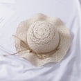 thumbnail image 5 of Yoyauz Baby Toddler Kids Girls Straw Sun Hat with Bowknot Floppy Beach Summer Protection Hats, 5 of 6