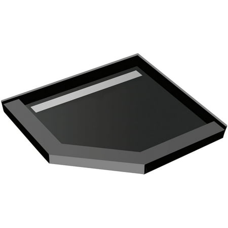 40 Inch Neo Angle Shower - Tile Redi Neo-Angle Triple Threshold Shower Base with Drain Cover