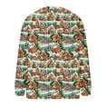 thumbnail image 4 of Auroural Cardigans for Women Trendy Women's Casual Christmas Printed Knitted Cardigan Button Up Jacket Coat, 4 of 5