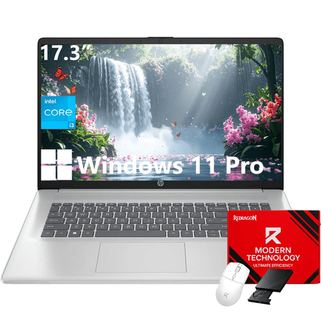 HP 17 Laptop Computer for Business and Students, 32GB RAM, 2TB SSD, Intel 8-Core i3 Processor, 17.3" HD+ 250 Nits IPS Display, Wi-Fi 6, Camera, Copilot, Fast Charge, Window 11 Pro, w/Accessory