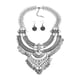 thumbnail image 1 of Gargantilla de diseño bohemio Yinane Collar de aleación con pendientes Plata, 1 of 5