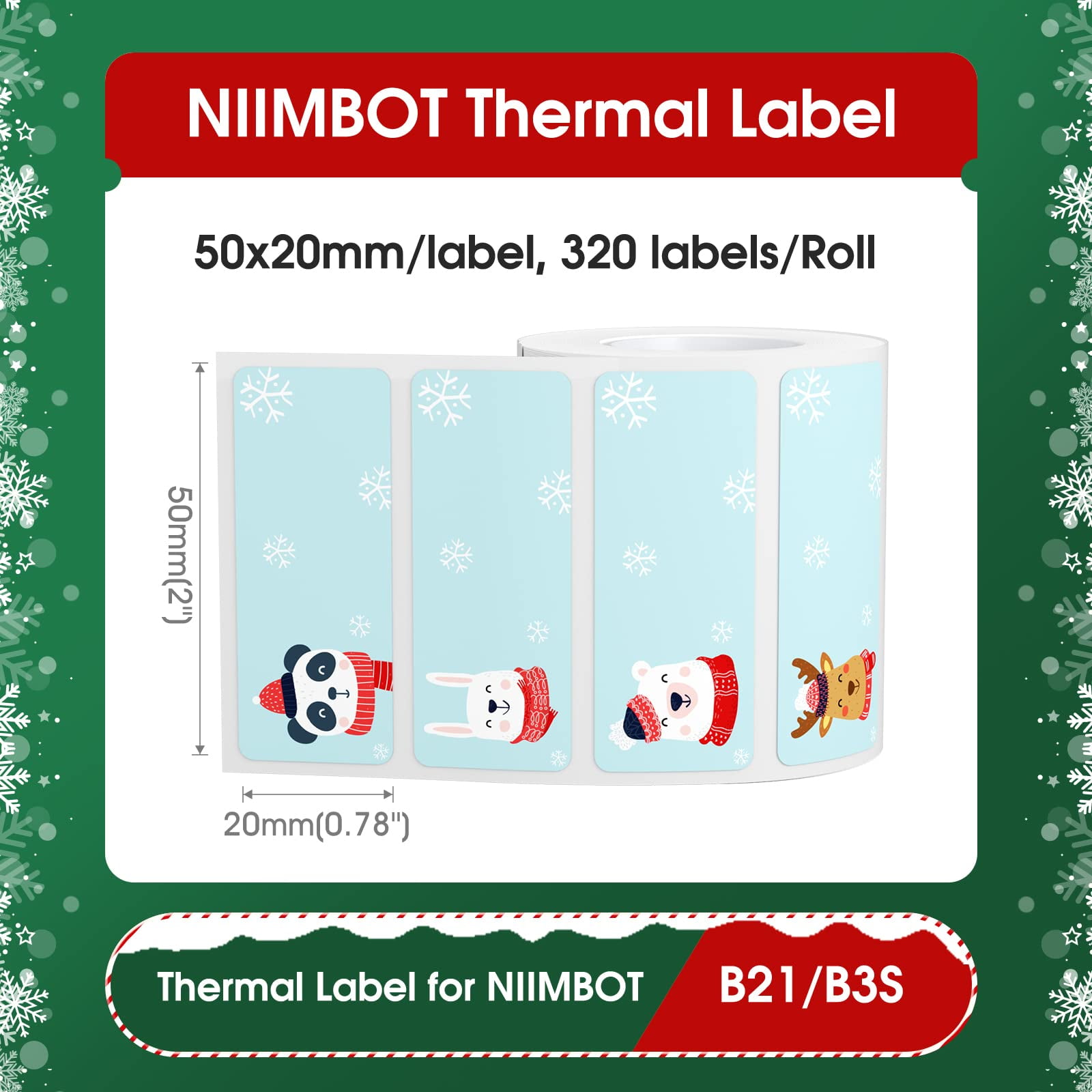 NIIMBOT B1/B21/B3S Printer Labels, 2