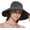 Black, variant on Women Straw Sun Visor Wide Brim Straw Sun Hat Floppy Foldable Ponytail Beach Hat Roll Up Empty Top Cap