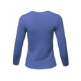 thumbnail image 3 of A2Y Women's Basic Casual Colorful 3/4 Sleeve Knit Pullover Sweator Top Viola L, 3 of 6