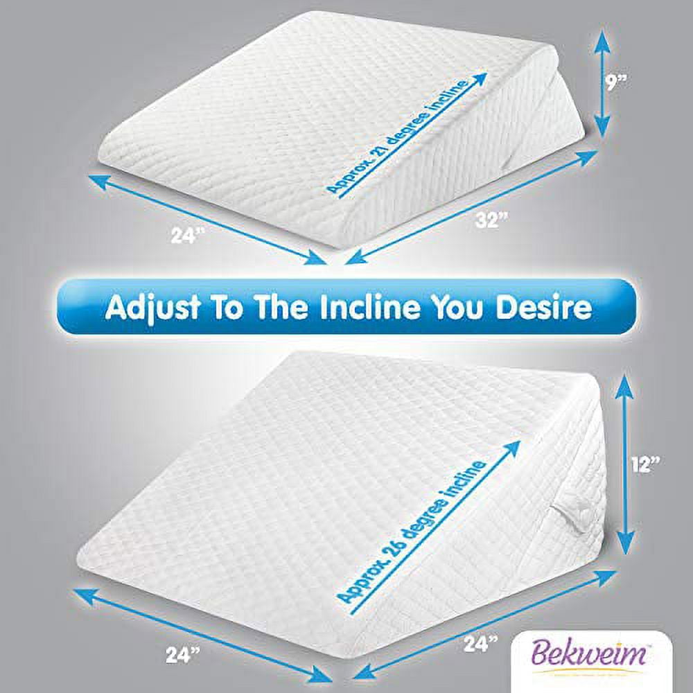 Adjustable Bed Wedge Pillow  7-in-1 Incline and Positioner Memory