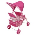 thumbnail image 4 of Peppa Pig Doll Twin Stroller - Pink & White Dots - Fits Dolls up to 24", Easy to Fold for Storage & Travel, For Dolls Plushes & Stuffed Animals, Pretend Play For Kids Ages 3+, 4 of 5