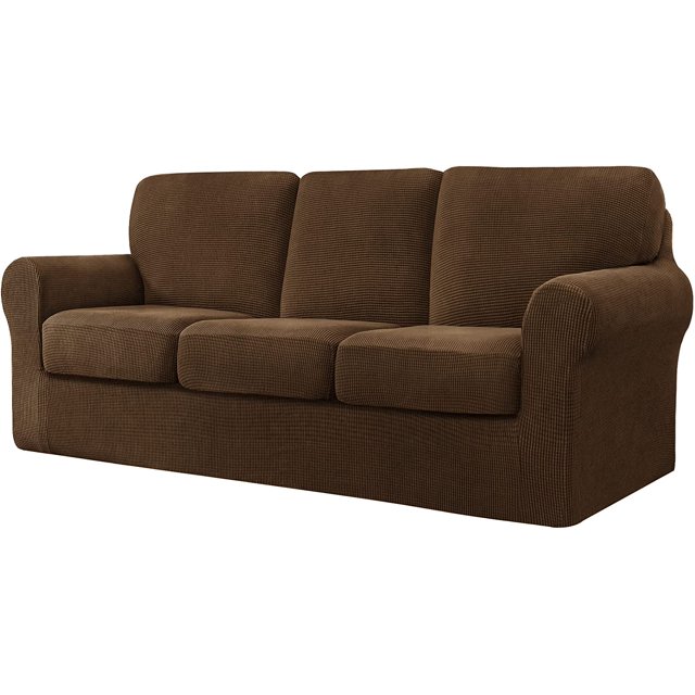 CHUN YI Stretch Checks Spandex Sofa Cover Separate Backrests Cushions Cover Slipcover