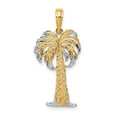 thumbnail image 1 of 14k Yellow Gold Palm Tree Necklace Charm Pendant Seashore, 1 of 6