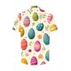 thumbnail image 4 of Blusas y camisas de manga corta con cuello en V Camisa estampada de Pascua para hombre Camisa abotonada Top de poliéster para hombre, 4 of 4