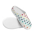 thumbnail image 3 of Kdxio Colorful Geometric Women's Men's Slippers Plush Slip-On House Slipper for Winter Indoor Soft Cushion Non-slip Fluffy Slides Slippers-39/40, 3 of 7