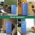 thumbnail image 2 of Kcpolre Retro Mini Fridge, 3.0 Cu. ft. Small Refrigerator with Freezer Retro Style with 7-Level Adjustable Thermostat, Compact Vintage 2-Door Fridge for Home, Apartments, Dorm, Office, Blue, 2 of 7