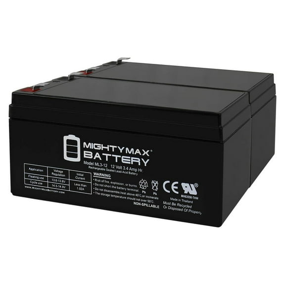 12V 3AH SLA Battery Replacement for BB BPL3.3-12 - 2 Pack