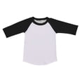 thumbnail image 5 of YunPes Kids Girls T Shirts Casual Raglan 3/4 Sleeve Soft Tee Crewneck Color Block Cute Fall Blouses Tops Tennis Baseball T Shirts, 5 of 8