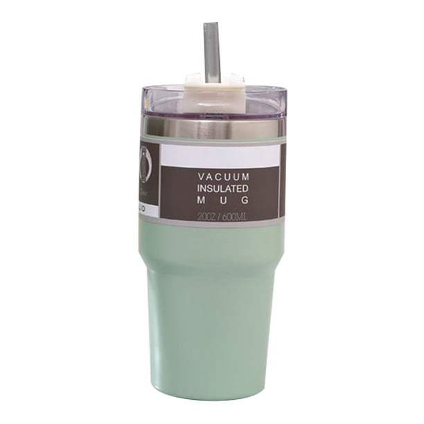 Taza térmica de acero inoxidable 304 con pajita para el hogar