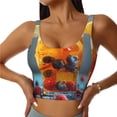 thumbnail image 2 of Lsque Refreshing Fruit Infused Drinks Printed Women'S Sports Bra, Compression, Moisture Wicking, High-Impact Sports Bra For Women,Supportive sports bra-Large, 2 of 9