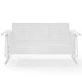 thumbnail image 3 of Pemberly Row Metal Gliding Patio Sofa w/ Rocking Mechanism in White, 3 of 7